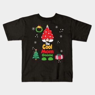 The cool mom Gnome Funny Xmas Family Group Pj Kids T-Shirt